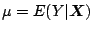 $ \mu=E(Y\vert\boldsymbol{X})$