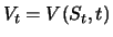 $ V_t = V(S_t,t)$