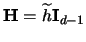 $ {\mathbf{H}}=\widetilde{h}{\mathbf{I}}_{d-1}$