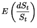 $\displaystyle E\left(\frac{dS_t}{S_t}\right)$